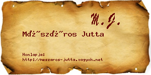 Mészáros Jutta névjegykártya